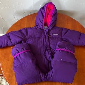 Columbia Snuggly Bunny puffer snowsuit 18-24 months
